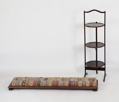 Lot 418 - Long stool and folding cake stand