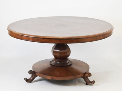 Lot 404 - Victorian rosewood tilt-top centre or breakfast table