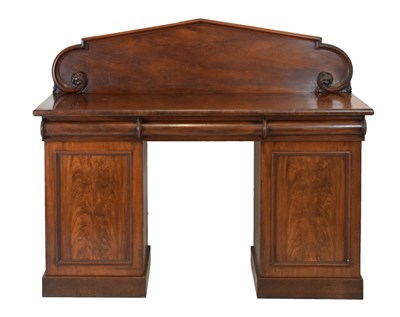 Lot 431 - Victorian mahogany twin pedestal sideboard