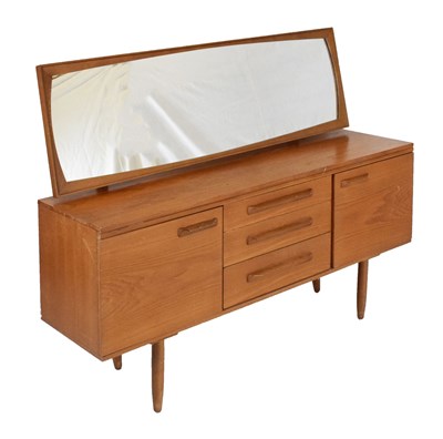 Lot 410 - William Lawrence (Nottingham) teak mirror back dressing table