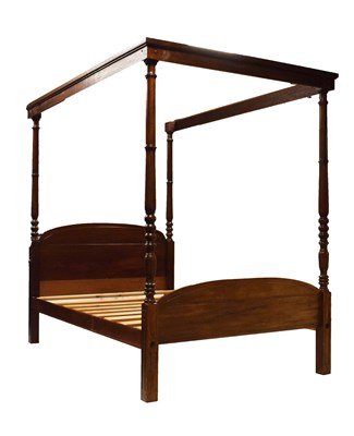 Lot 378 - Reproduction mahogany four-poster bed