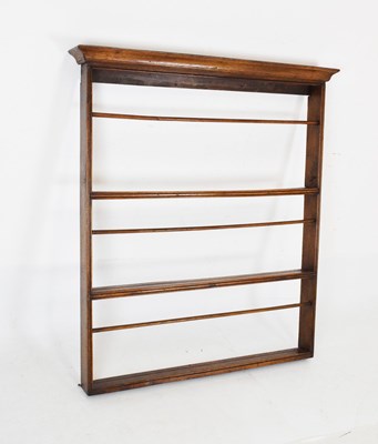 Lot 490 - 19th Century oak plate rack