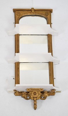 Lot 376 - Giltwood mirrored wall bracket
