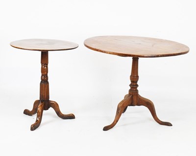 Lot 424 - Mahogany tripod supper table and smaller occasional table