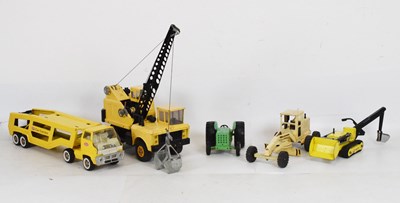 Lot 253 - Tonka crane, digger, tractor, road grader & carrier