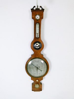 Lot 348 - Large mid 19th Century mahogany wheel or 'banjo' barometer
