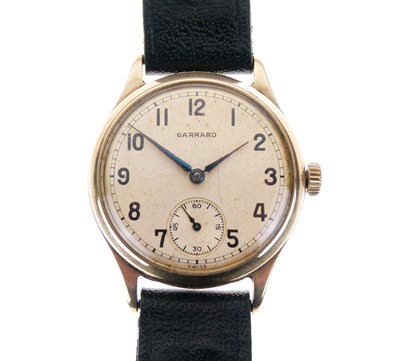Lot 57 - Garrard - Gentleman's 9ct gold cased wristwatch