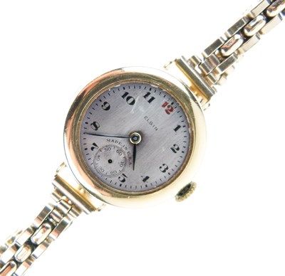Lot 61 - Elgin - Lady's 18K gold cased wristwatch