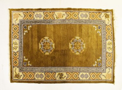 Lot 339 - Chinese or Tibetan style wool rug