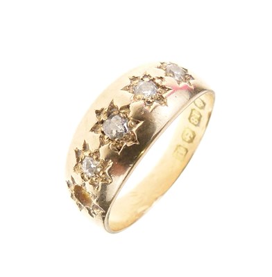 Lot 3 - 18ct gold gypsy-set ring
