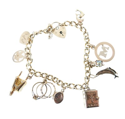 Lot 47 - 9ct gold charm bracelet