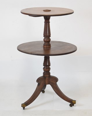Lot 453 - Early 19th Century mahogany two-tier folding 'dumb waiter'