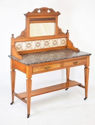 Lot 492 - Edwardian marble topped washstand