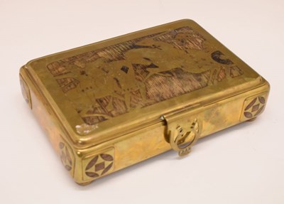 Lot 140 - Secessionist brass box