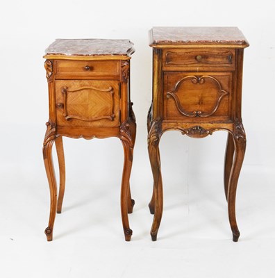 Lot 375 - Two French early 20th Century bedside cabinets