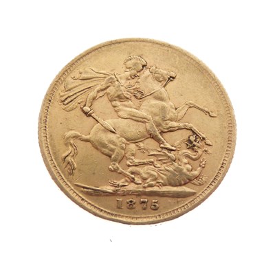 Lot 85 - Queen Victoria gold sovereign, 1875
