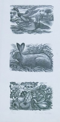 Lot 384 - George Tute (b.1933) - Three woodcuts on one sheet