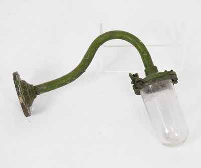 Lot 500 - Green painted industrial outdoor wall light