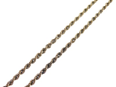 Lot 51 - 9ct gold rope-link necklace