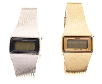 Lot 62 - Seiko -  Two lady's vintage quartz 'LC' digital wristwatches