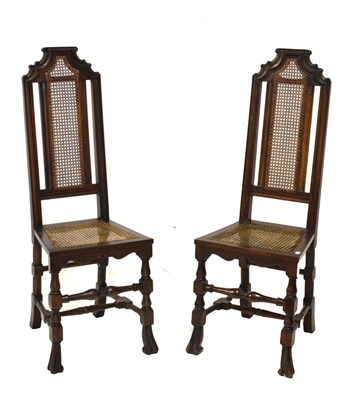 Lot 562 - Pair of Carolean revival bergere chairs