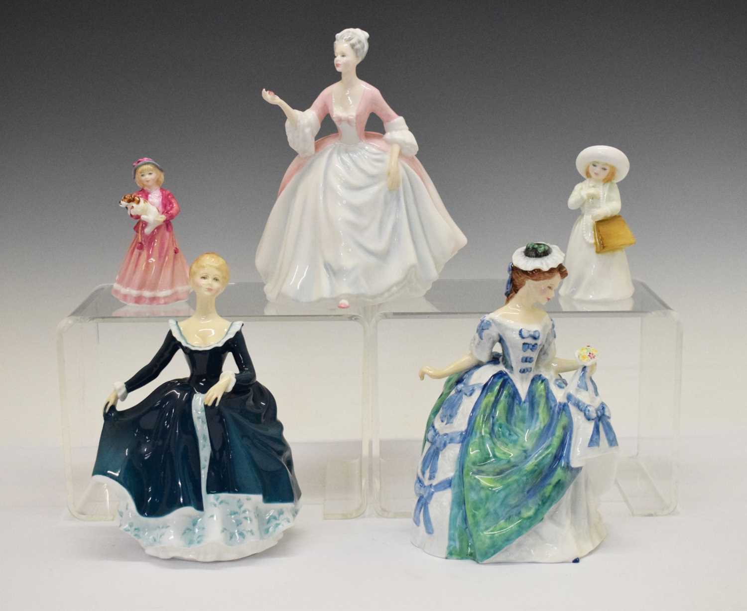 Lot 335 - Five Royal Doulton figures, signed by