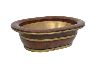Lot 395 - Coopered elm jardinière