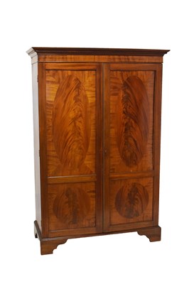 Lot 656 - Mahogany two-door wardrobe