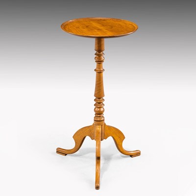 Lot 789 - Satinwood pedestal wine table