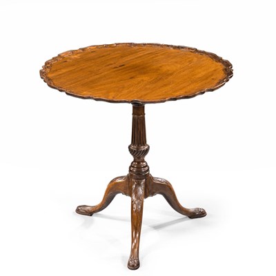 Lot 648 - Mahogany snap-top piecrust tripod occasional table