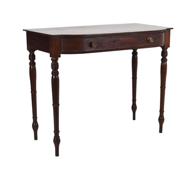 Lot 637 - Early 19th Century bow-breakfront side table