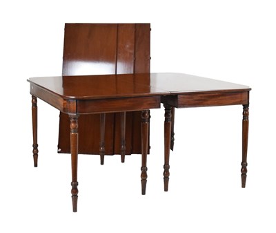 Lot 638 - Early 19th Century mahogany D-end dining table with three leaves