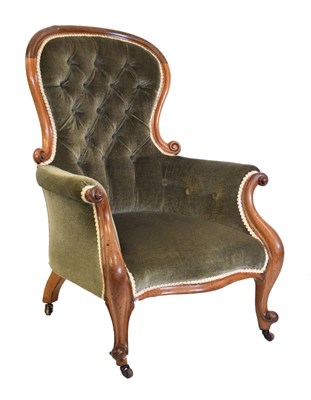 Lot 563 - Victorian deep-button easy chair