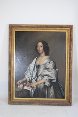 Lot 414 - Manner of Antony Van Dyck - Three-quarter length portrait of The Countess of Bath