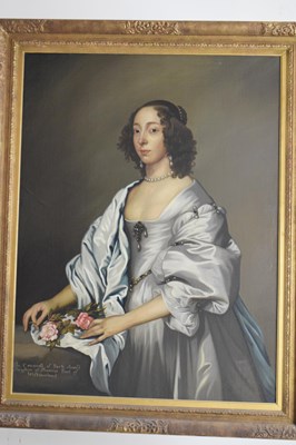 Lot 414 - Manner of Antony Van Dyck - Three-quarter length portrait of The Countess of Bath