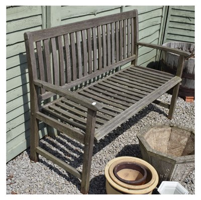 Lot 684 - Teak garden bench