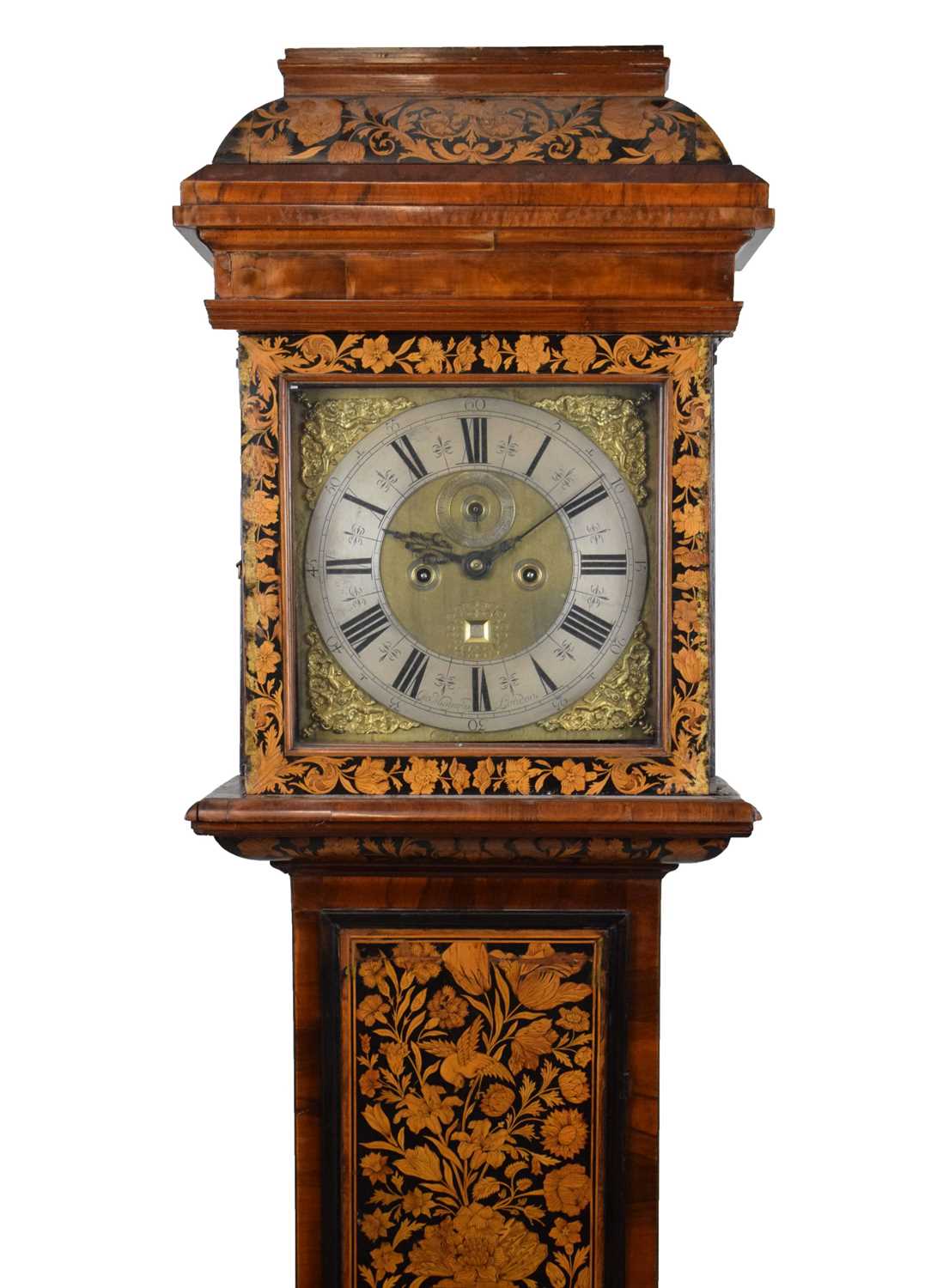 Lot 436 - Fine walnut and marquetry 8-day longcase clock George Murgatroyd, London, circa 1700