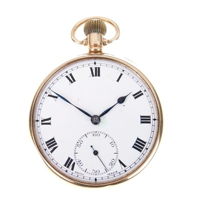 Lot 115 - Tacy Watch Co. 'Admiral' 9ct gold open faced pocket watch