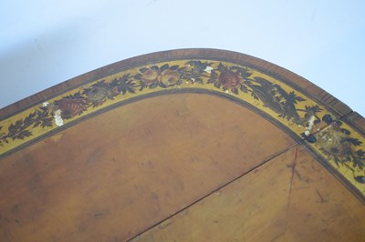Lot 595 - Rare suite of three early 19th Century painted satinwood tables