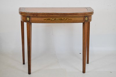 Lot 595 - Rare suite of three early 19th Century painted satinwood tables