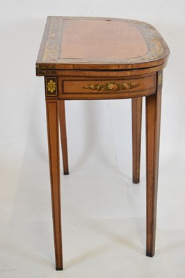 Lot 595 - Rare suite of three early 19th Century painted satinwood tables