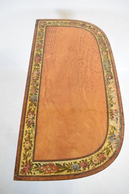 Lot 595 - Rare suite of three early 19th Century painted satinwood tables