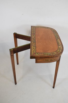 Lot 595 - Rare suite of three early 19th Century painted satinwood tables