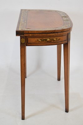 Lot 595 - Rare suite of three early 19th Century painted satinwood tables