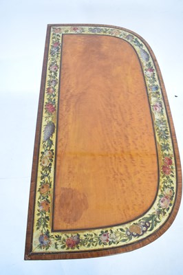 Lot 595 - Rare suite of three early 19th Century painted satinwood tables