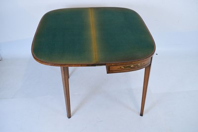 Lot 595 - Rare suite of three early 19th Century painted satinwood tables