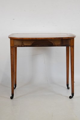 Lot 595 - Rare suite of three early 19th Century painted satinwood tables