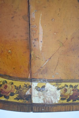 Lot 595 - Rare suite of three early 19th Century painted satinwood tables