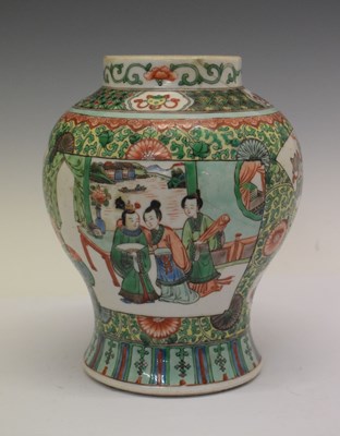 Lot 512 - Chinese Famille Verte baluster vase