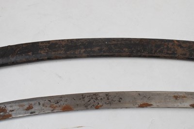 Lot 281 - An Indian sword 'Tulwar', with a single edged curved 30" blade